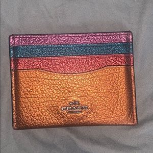 Coach Metallic Card Holder